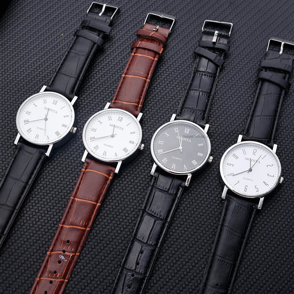 Men's Watches Business Wristwatch Luxury Leather Strap