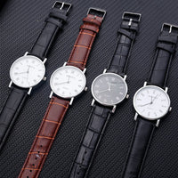 Men's Watches Business Wristwatch Luxury Leather Strap