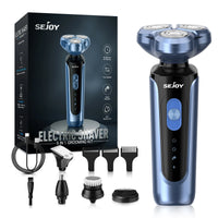 SEJOY Electric Shaver for Men,Hair Trimmer,Nose Hair Scissors,Facial Cleanser, Facial Massager Rechargeable Shaving Machine
