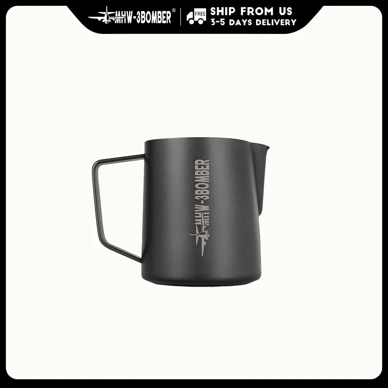 MHW-3BOMBER Milk Frothing Pitcher Steamer Cup 400/500/600ml Latte Art Pitcher Stainless Steel Espresso Cup Milk Steaming Tools