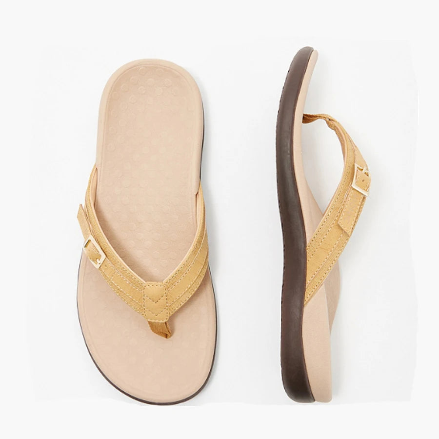 Secret Dig Women Sandals Arch Support Flip Flops for Plantar Fasciitis Comfort Summer Sandals Flat Bottomed Casual Flip Flops