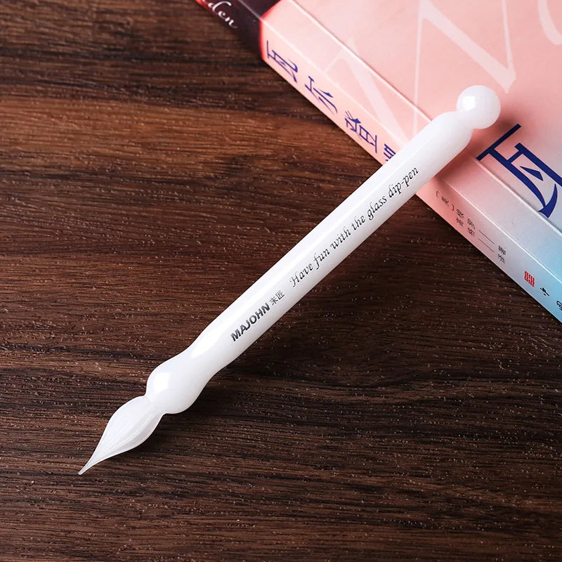 MAJOHN Sakura Snow Glass Dip Pen Mini Short Color Ink Hand Tent Expert Drawing Hook Line  Office School Supplies Stationery