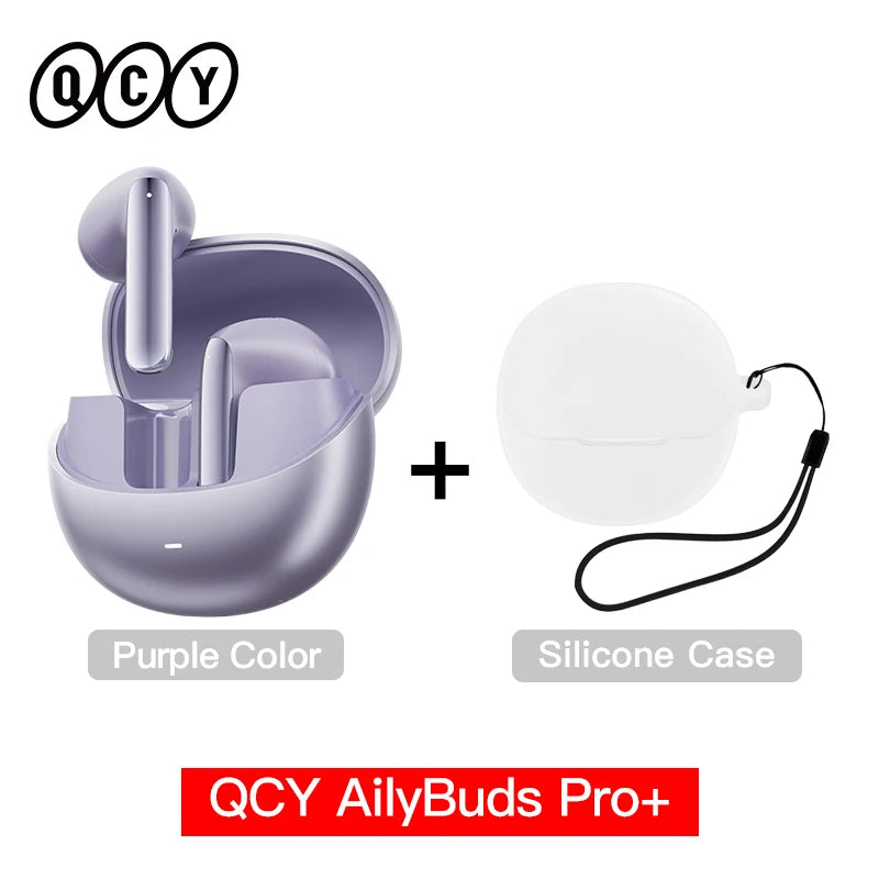 QCY HT10 AilyBuds Pro+ ANC Wireless Earphone Hi-Res Audio with LDAC Bluetooth 5.3 Earbuds 6 Mic AI HD Call Multipoint Connection