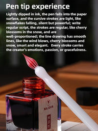 MAJOHN Sakura Snow Glass Dip Pen Mini Short Color Ink Hand Tent Expert Drawing Hook Line  Office School Supplies Stationery