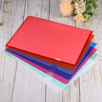 12/24Pcs A4 L Type Folders Plastic File Project Pockets Clear Paper Document Jacket Sleeve for School Office Supplies