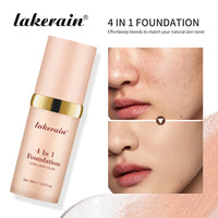4 In 1 Foundation Long-wearing Moisturizing Waterproof Concealer Even Skin Tone SPF 30 Liquid Hydrating Full Coverage Concealer
