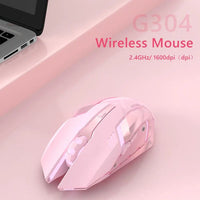Gaming Mouse Rechargeable 2.4GWireless 600mah Bluetooth Mouse Mute Ergonomic Mouse for Computer Laptop LED Backlit Mice