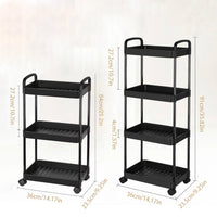 Rolling Cart with Wheels, Detachable Utility Storage Cart with Handle Storage Basket Organizer Shelves for Bathroom, Kitchen