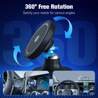 Magnetic Wireless Charger Car Phone Holder Air Vent Clip 15w Fast Charging Adapter Mount For Magsafe iPhone 17 16 15 14 13 12