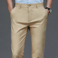 Male Smart Casual Pants Stretchy Sports Men's Spring Autumn Full Length