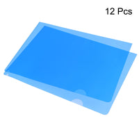 12/24Pcs A4 L Type Folders Plastic File Project Pockets Clear Paper Document Jacket Sleeve for School Office Supplies