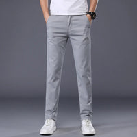 7 Colors Men's Classic Solid Color Summer Thin Casual Pants Business Fashion Stretch Cotton Slim Brand Trousers Male