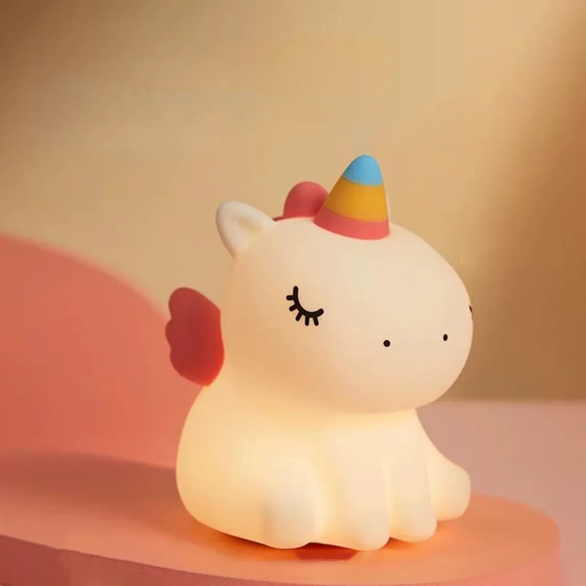 【FreeShip】Cute Axolotl LED Night Light,Dinosaur lamp,Squishy USB & Mobile Touch Lights,Night Bedroom Lamp