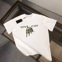LZJSHOP2025gicechy Loose Summer Casual Light Luxury Short Sleeve Top New Round Neck Printed Same Style Letter Unisex T-Shirt