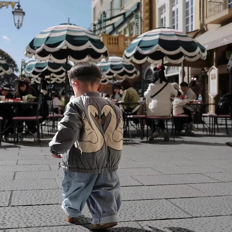 2025 Autumn KS Baby Boys Cartoon Cotton Fleece Outwear Kids Winter Clothes Toddler Girls Lambswool Jacket Child Embroidery Coat