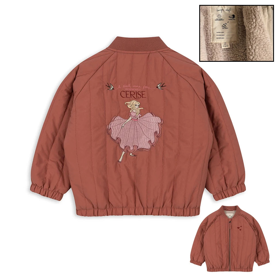 2025 Autumn KS Baby Boys Cartoon Cotton Fleece Outwear Kids Winter Clothes Toddler Girls Lambswool Jacket Child Embroidery Coat