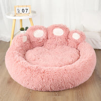 Fluffy Dog Bed Winter Warm Large Pet Products Small Sofa Baskets Pets Kennel Mat Puppy Cats Supplies Basket Blanket Accessories