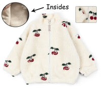 2025 Autumn KS Baby Boys Cartoon Cotton Fleece Outwear Kids Winter Clothes Toddler Girls Lambswool Jacket Child Embroidery Coat