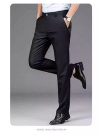 Male Smart Casual Pants Stretchy Sports Men's Spring Autumn Full Length