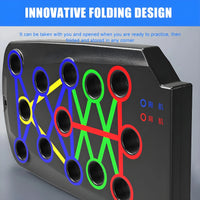 Foldable Push Up Board, Professional Strength Training Equipment with Ergonomic Handles - Home Gym Fitness Tool for Men & Women