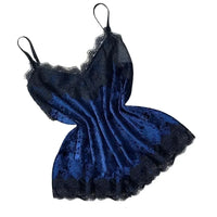 Autumn Winter Velvet Pajamas Set Women's Sexy Lingerie Sleepwear