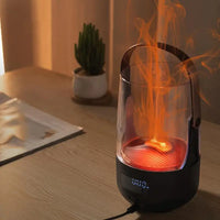 Flickering Flame Diffuser  Vintage 200ML Humidifier with Timer & Auto Shut-Off for Relaxation