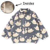 2025 Autumn KS Baby Boys Cartoon Cotton Fleece Outwear Kids Winter Clothes Toddler Girls Lambswool Jacket Child Embroidery Coat