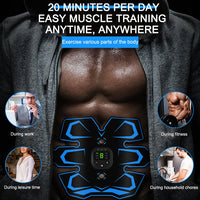 EMS Electronic Muscle Stimulator Ab Machine Trainer for All Body, Fitness Strength Training Workout Equipment for Men and Women