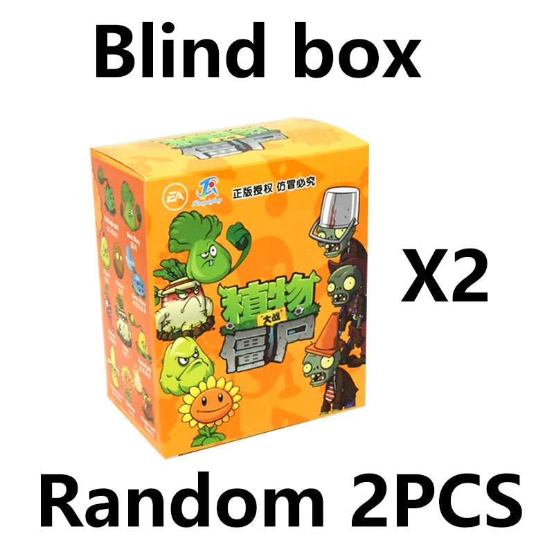 9PCS Plants Vs Zombies Blind Box Sunflower Bonk Choy Cabbage-pult Ornaments Genuine Toy Figures 14 Style Game Model Boy Gifts