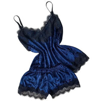 Autumn Winter Velvet Pajamas Set Women's Sexy Lingerie Sleepwear