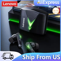 Choice US Lenovo LP6 Bluetooth 5.0 Headphones 9D Strong Deep Bass Music Sound Earbuds Sweatproof Cinema Sound Earphones
