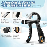 Hand Grip Strengthener Exercise Kit with 5 Pieces Hand Exerciser for Men Women Power Hand Grip Trainer Finger Stretcher Grip Ri