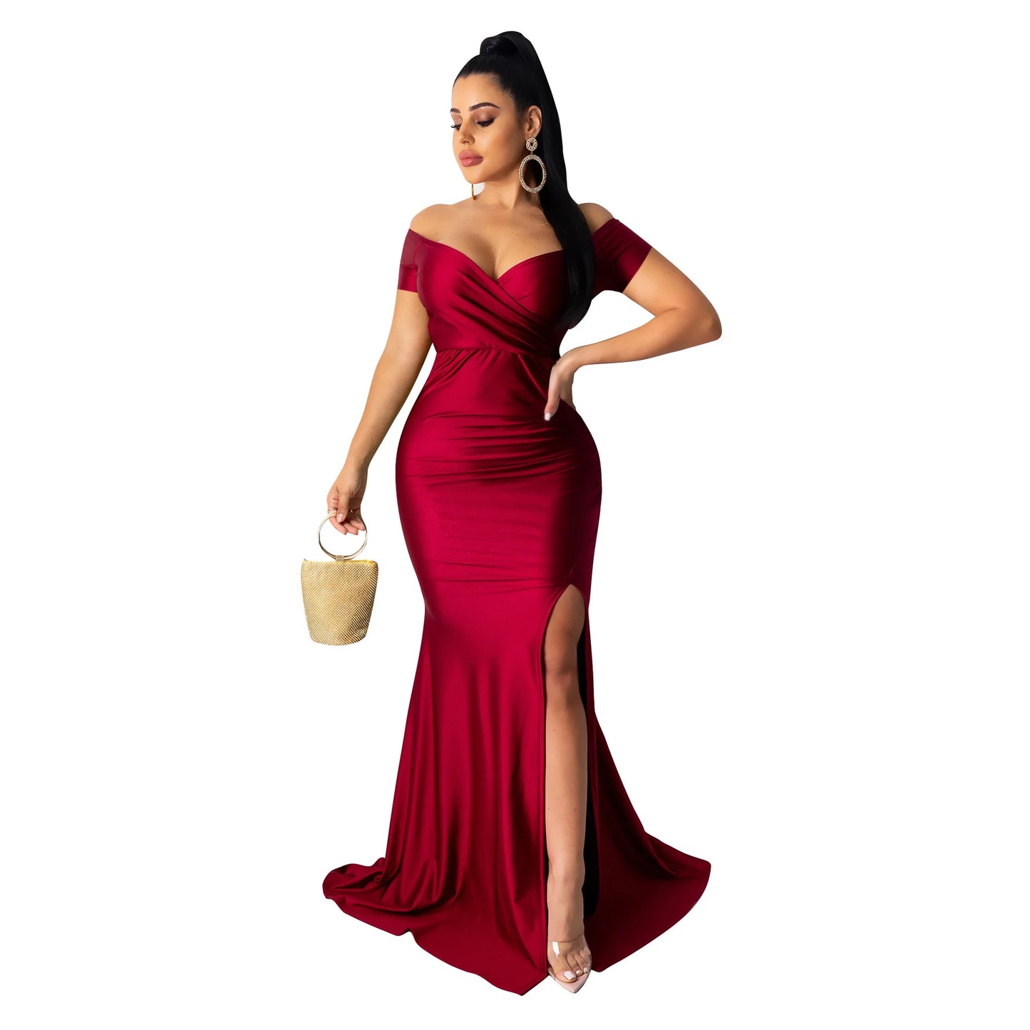 Designer Party Dresses Women Off Shoulder Evening Dress