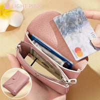 1pc Women's Genuine Leather Mini Wallet - Vintage Cowhide Coin Purse & Card Holder with Snap Closure, Compact Wallet for Cash