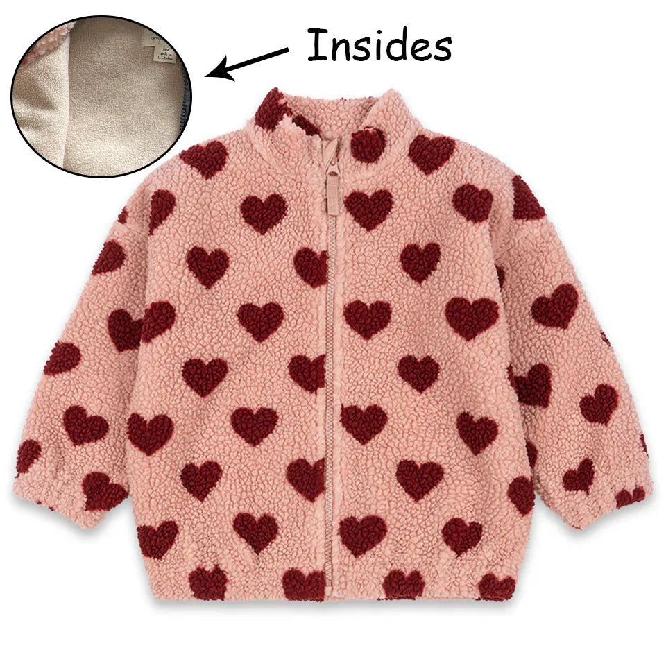 2025 Autumn KS Baby Boys Cartoon Cotton Fleece Outwear Kids Winter Clothes Toddler Girls Lambswool Jacket Child Embroidery Coat