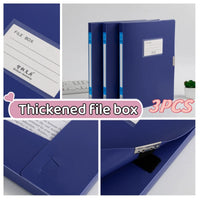 3-Pack Foldableable Storage File Box Classification Storage Document Information Contract Copy Office Essential Supplies