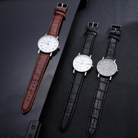 Men's Watches Business Wristwatch Luxury Leather Strap