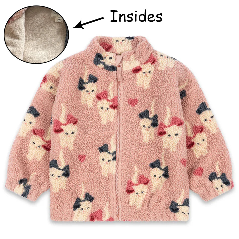 2025 Autumn KS Baby Boys Cartoon Cotton Fleece Outwear Kids Winter Clothes Toddler Girls Lambswool Jacket Child Embroidery Coat