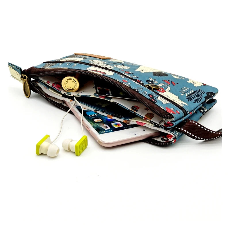 Polyester Waterproof Women's Coin Bag Ladies Organizer Wallet Female Phone Purse Money Pouch Clutch Handbag