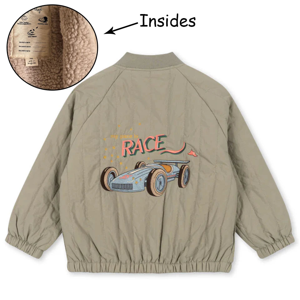 2025 Autumn KS Baby Boys Cartoon Cotton Fleece Outwear Kids Winter Clothes Toddler Girls Lambswool Jacket Child Embroidery Coat