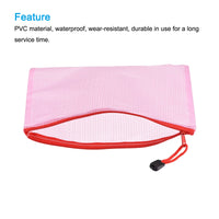 6Pcs A3/A5/A6/B4/B5/B8 Mesh Zipper Pouch Document Bag Waterproof Zip File Pocket Folder Office Supplies Pencil Case Storage Bags