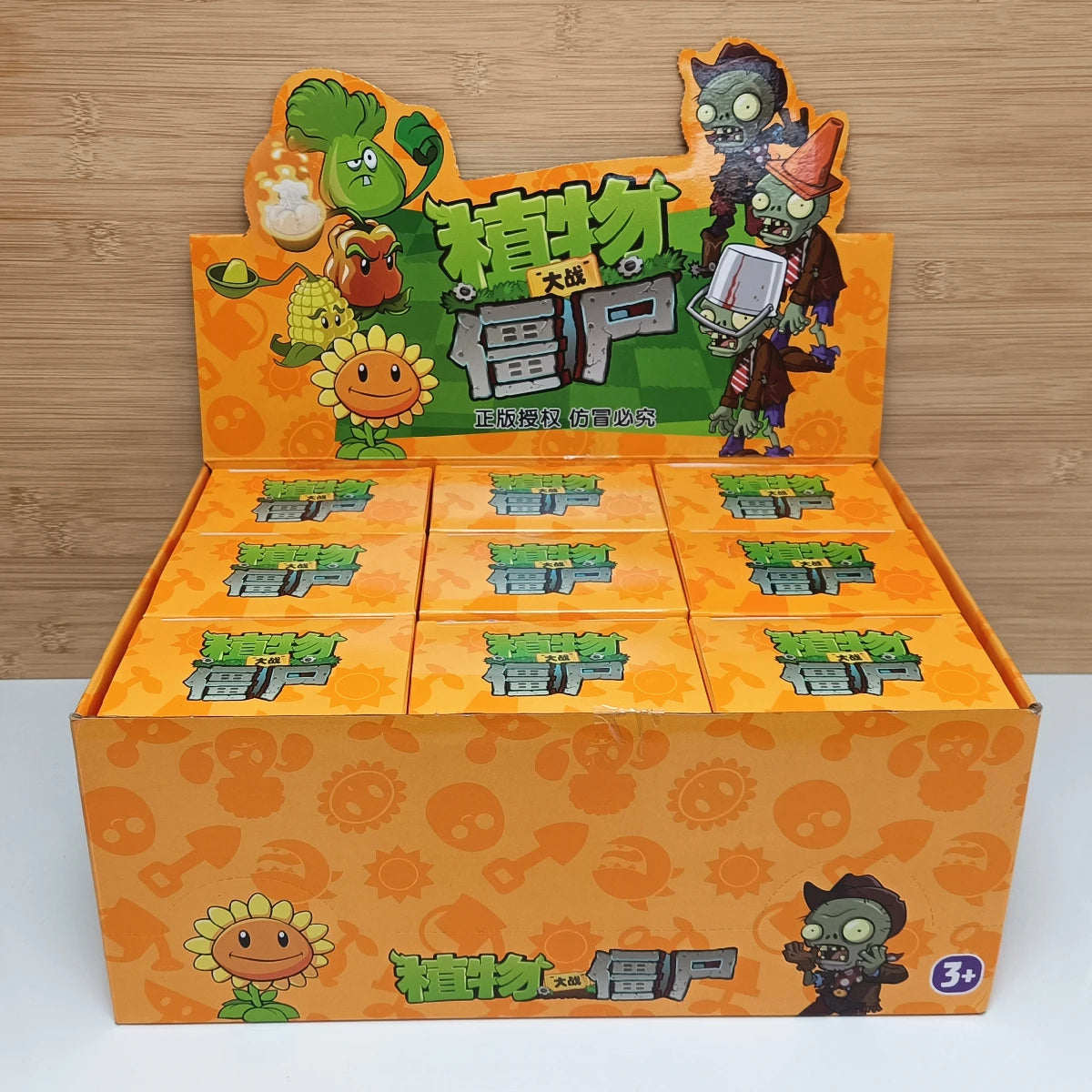 9PCS Plants Vs Zombies Blind Box Sunflower Bonk Choy Cabbage-pult Ornaments Genuine Toy Figures 14 Style Game Model Boy Gifts