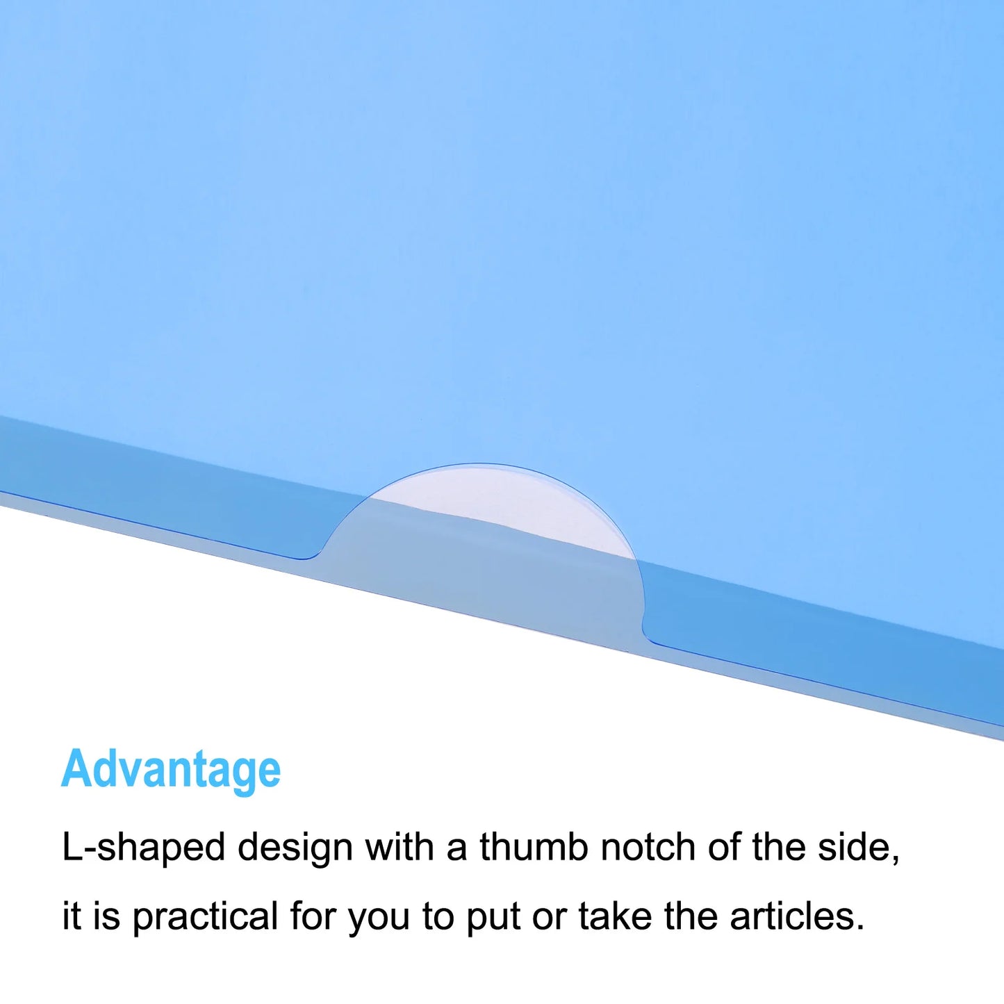 12/24Pcs A4 L Type Folders Plastic File Project Pockets Clear Paper Document Jacket Sleeve for School Office Supplies