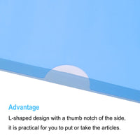 12/24Pcs A4 L Type Folders Plastic File Project Pockets Clear Paper Document Jacket Sleeve for School Office Supplies