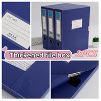 3-Pack Foldableable Storage File Box Classification Storage Document Information Contract Copy Office Essential Supplies