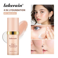 4 In 1 Foundation Long-wearing Moisturizing Waterproof Concealer Even Skin Tone SPF 30 Liquid Hydrating Full Coverage Concealer