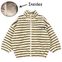 2025 Autumn KS Baby Boys Cartoon Cotton Fleece Outwear Kids Winter Clothes Toddler Girls Lambswool Jacket Child Embroidery Coat