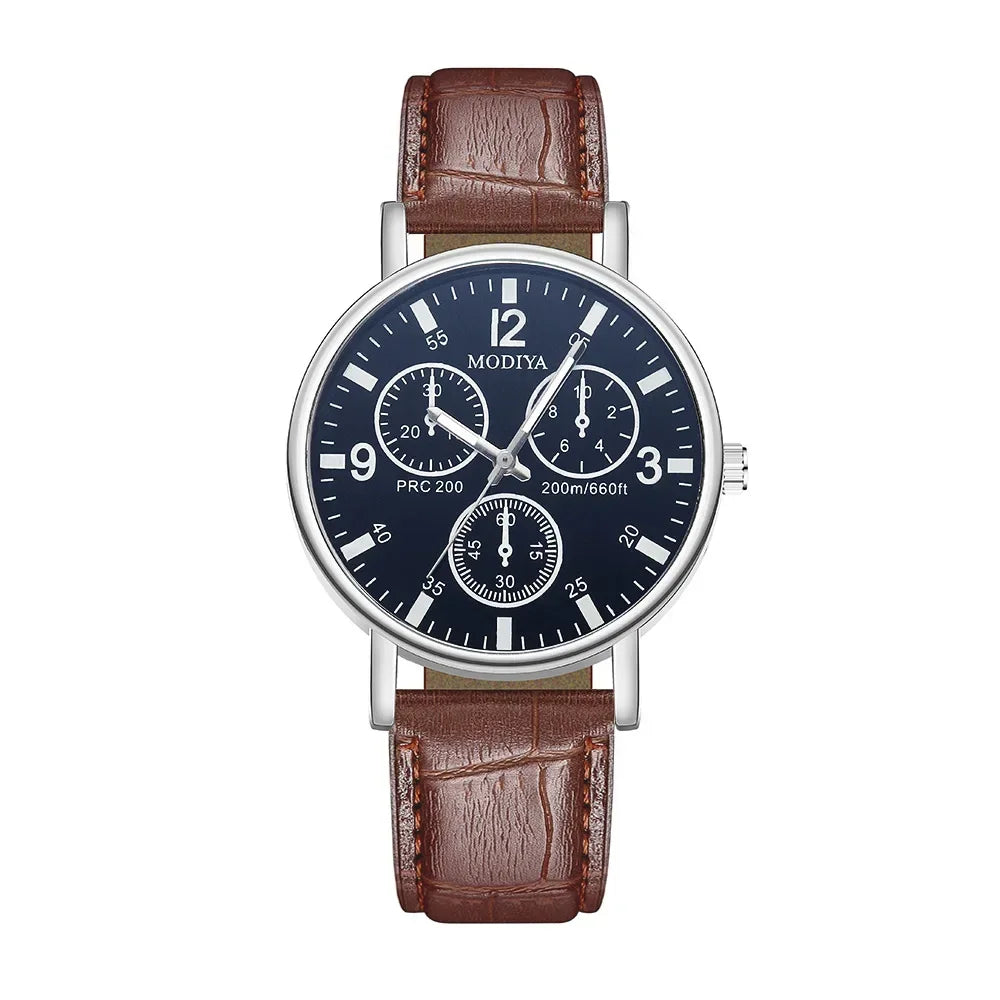 Men's Watches Business Wristwatch Luxury Leather Strap
