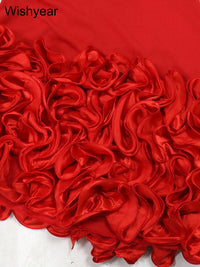 Mini Dress Women Sexy Straps Ruffle Red Luxury Birthday Night Prom Robe