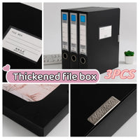 3-Pack Foldableable Storage File Box Classification Storage Document Information Contract Copy Office Essential Supplies
